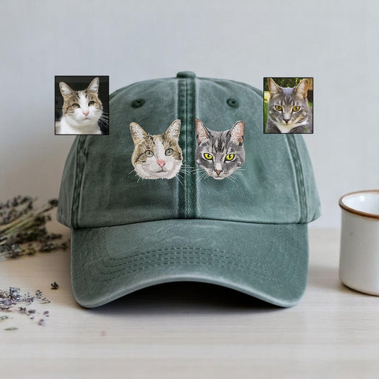 Gorra de béisbol con parche de cuero con diseño de líneas y orejas de mascota personalizadas para amantes de las mascotas