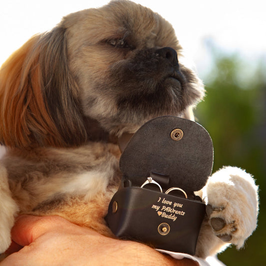 Custom Pet Ring Bearer Pouch | Personalized Wedding Ring Box for Dogs & Cats