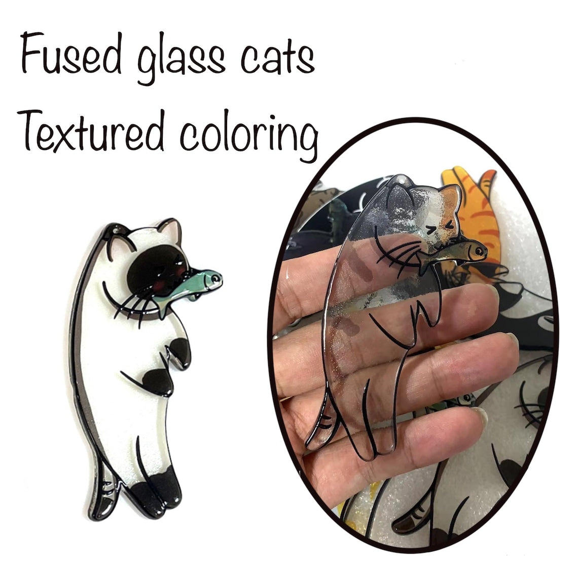 Custom Stained Glass Cat UFO Spaceship Suncatcher Pressed Flower Alien Encounter Mobile Birthday Christmas Gift For Cat Pet Lovers