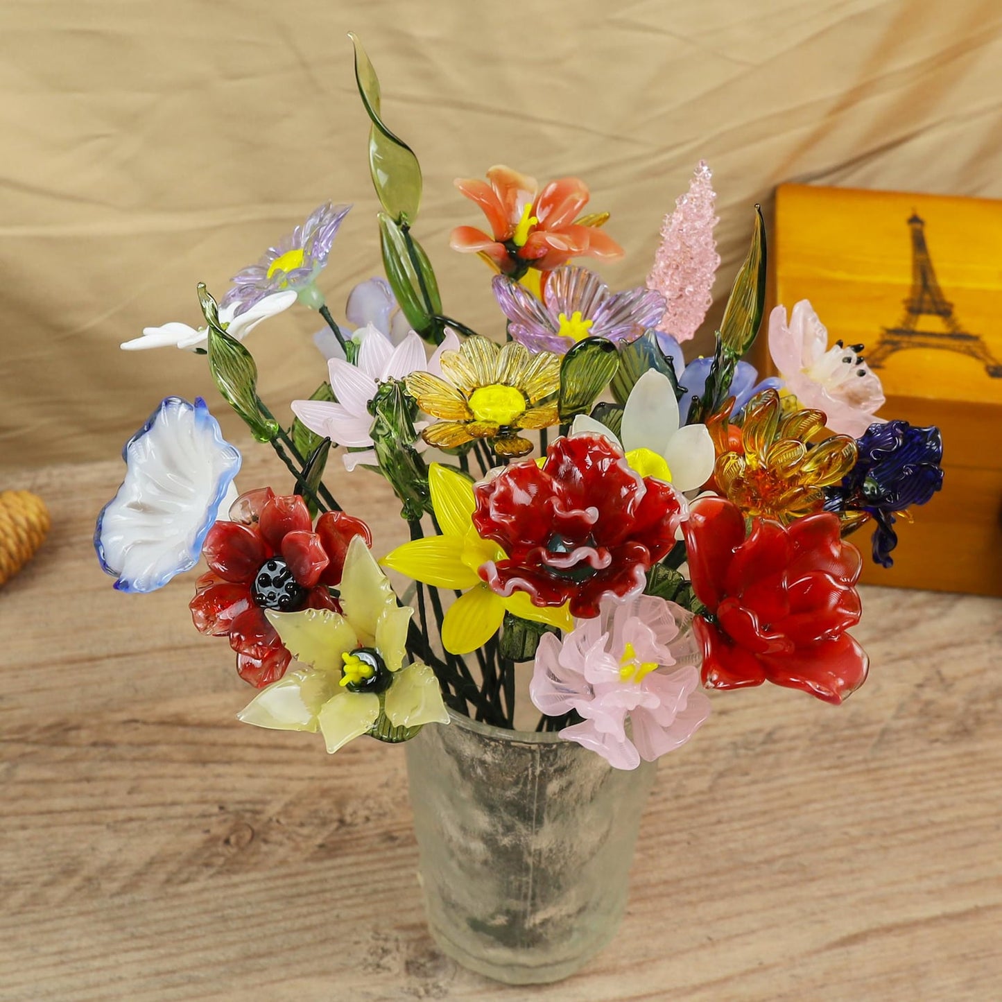 Personalized Glass Birth Month Flower Unique Gifts for Mom Grandma Mother's Day Christmas Gift Ideas