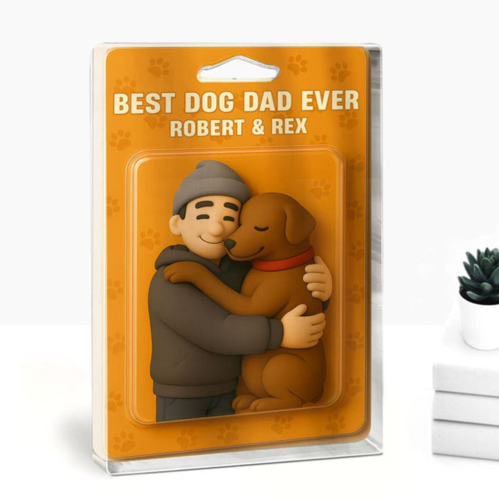Personalized Dog Dad Acrylic Plaque Block with Name Gift For Pet Lovers
