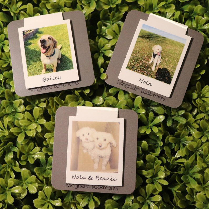 Custom Pet Photo Magnetic Bookmark – Personalized Back To School Gift for Dog & Cat Lovers