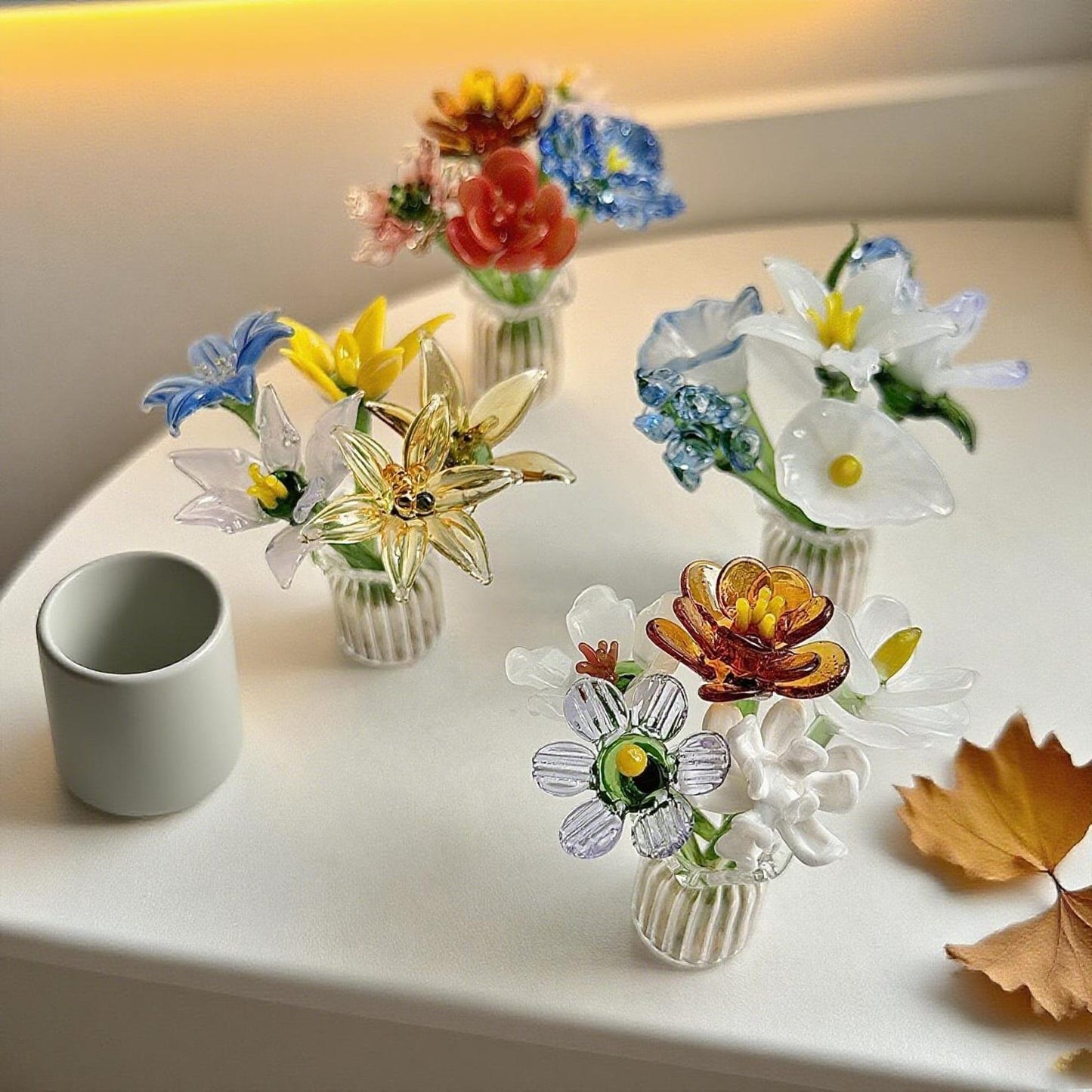 Personalized Mini Glass Birth Month Flower Unique Gifts for Mom Grandma Mother's Day Christmas Gift Ideas