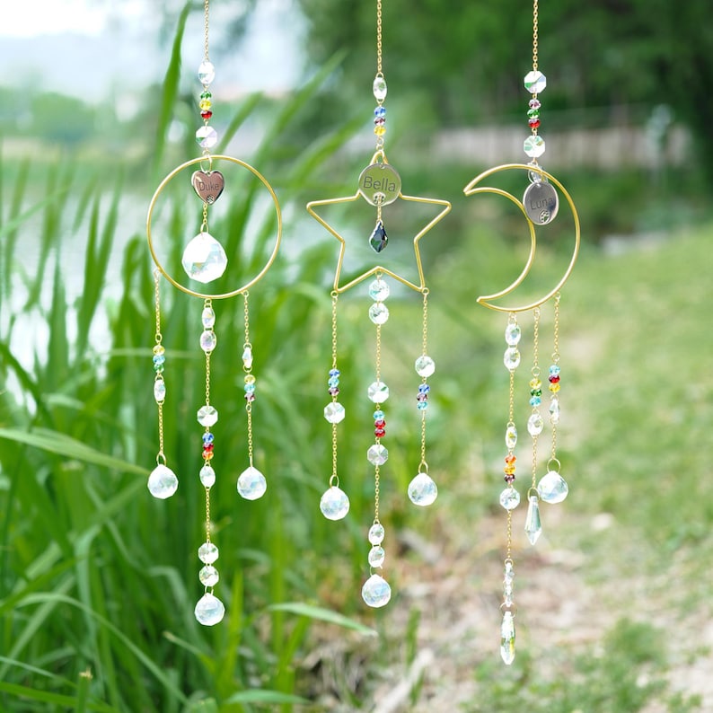 Custom Pet Memorial Suncatcher – Rainbow Bridge Crystal Keepsake with Pet Name for Dog or Cat Loss