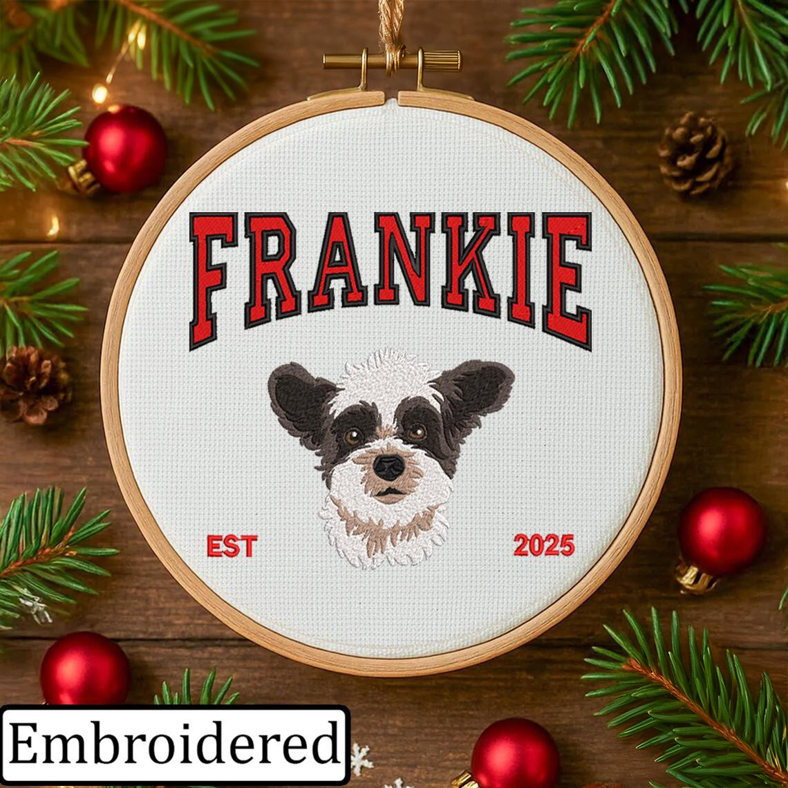 Ornement personnalisé en bois pour portrait d'animal de compagnie, cadeau commémoratif pour animaux de compagnie, cadeau de Noël pour les amoureux des animaux