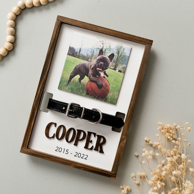 Letrero conmemorativo personalizado para collar de mascota con oreja y nombre, regalo para amantes de las mascotas