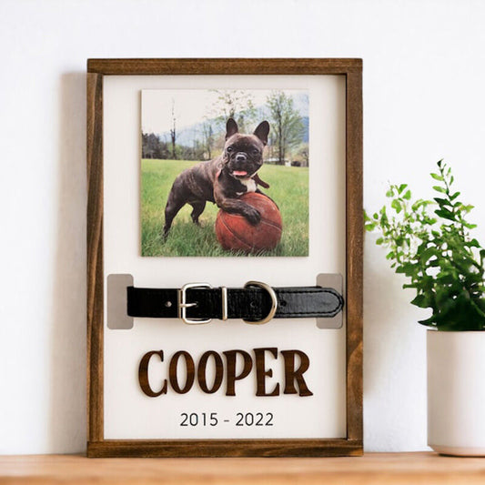 Letrero conmemorativo personalizado para collar de mascota con oreja y nombre, regalo para amantes de las mascotas