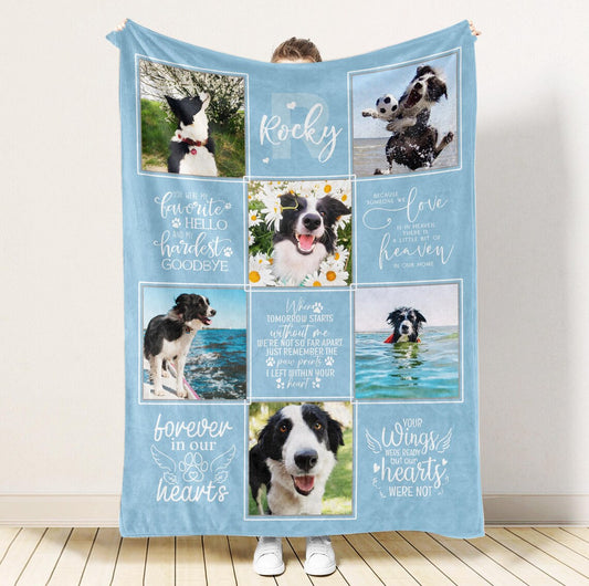 Custom Pet Blanket Using Pet Photo Pet Memorial Blanket Dog Remembrance Gift For Dog Mom Dad