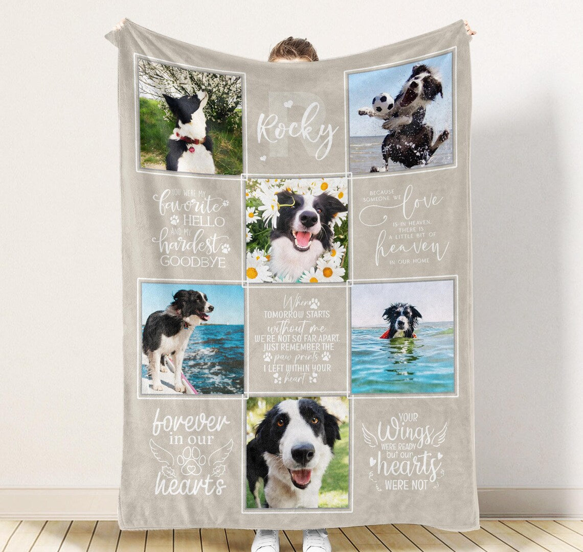 Custom Pet Blanket Using Pet Photo Pet Memorial Blanket Dog Remembrance Gift For Dog Mom Dad