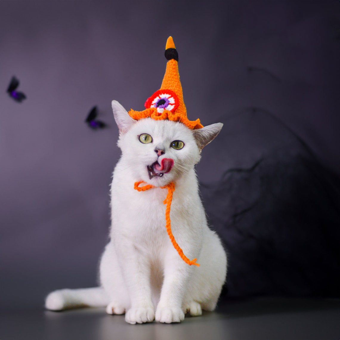 Witch Pet Crochet Hat Halloween Pet Costume Gift for Pet Lovers