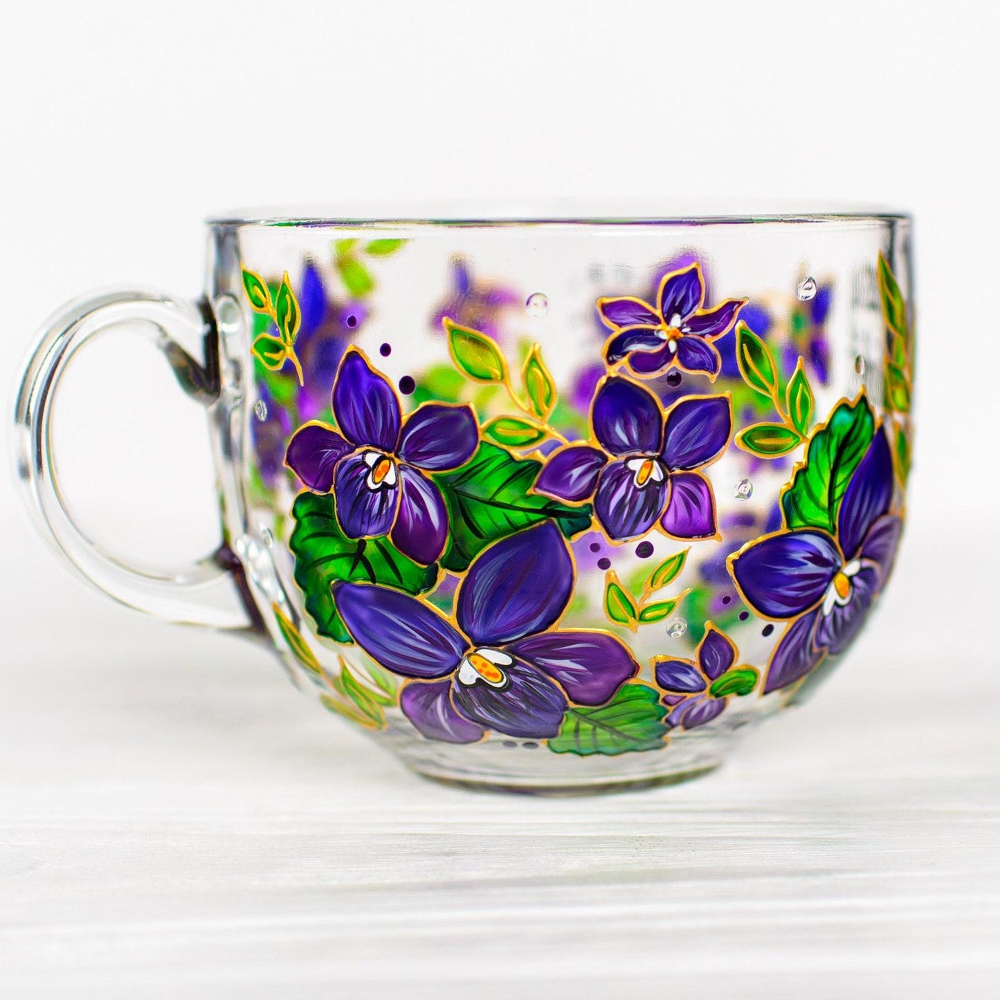 Personalized Birth Flower Glass Mug Unique Gifts for Mom Grandma Mother's Day Christmas Gift