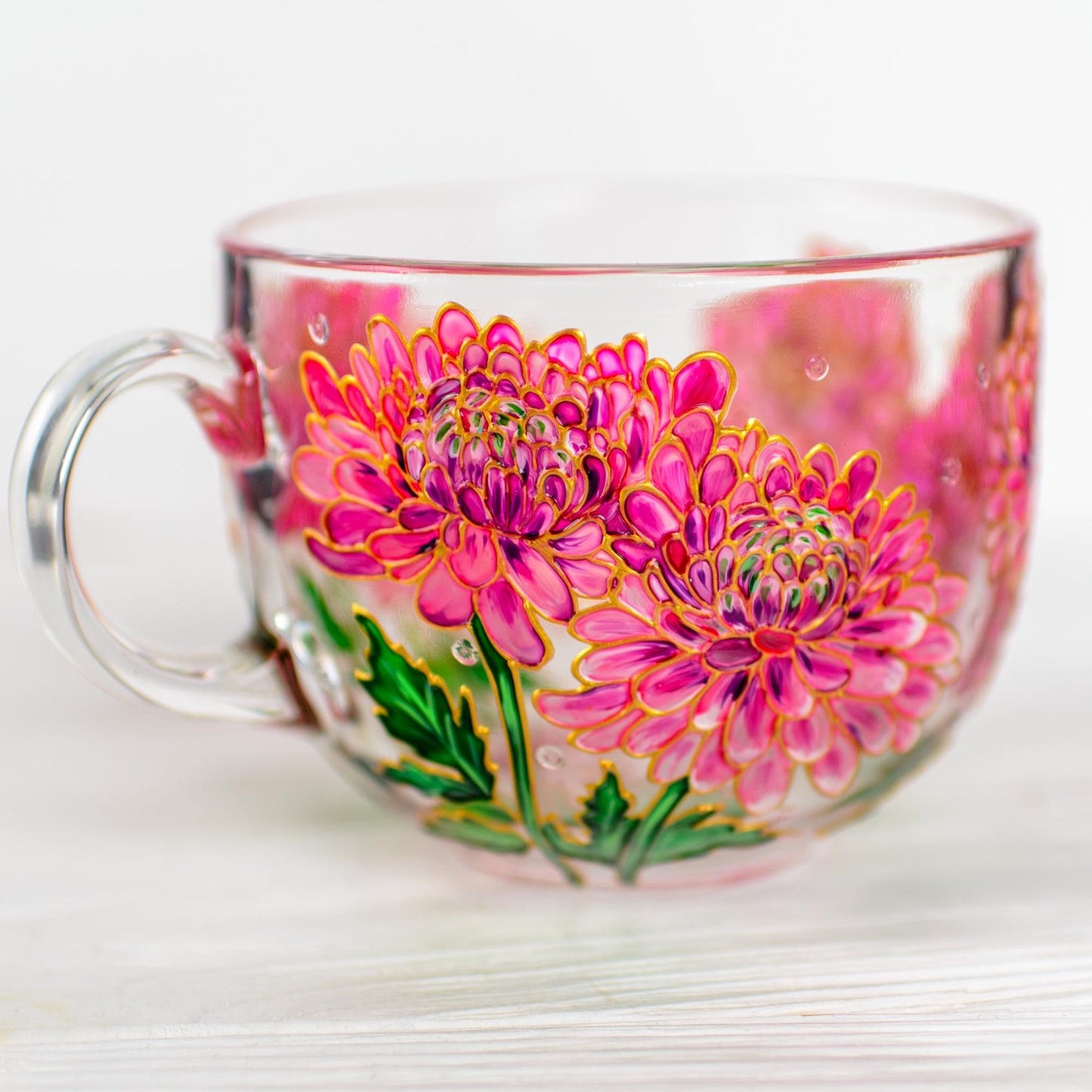 Personalized Birth Flower Glass Mug Unique Gifts for Mom Grandma Mother's Day Christmas Gift