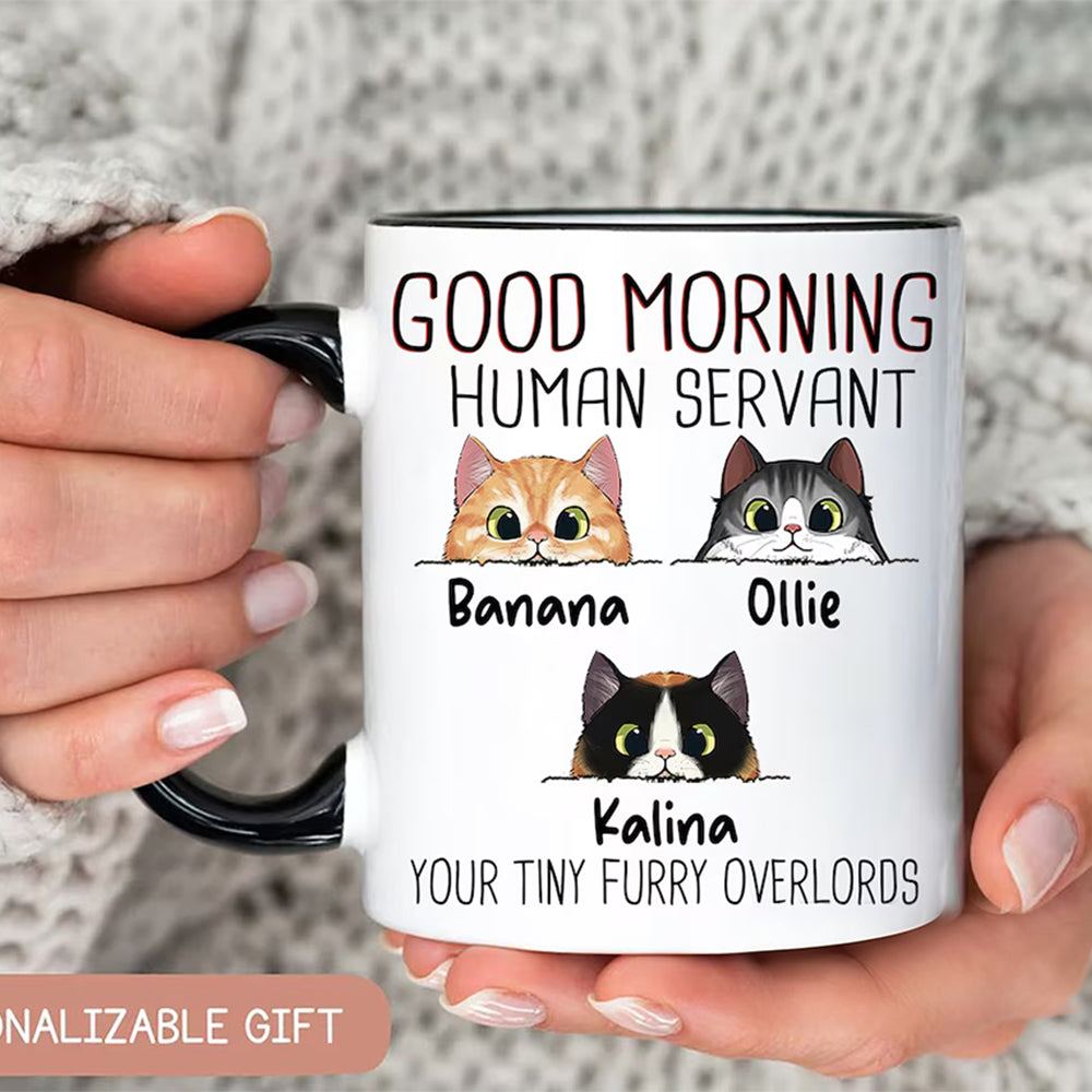 Customized Cartoon Dog Cat Face Mug – Personalized Birthday & Christmas Gift for Pet Lovers