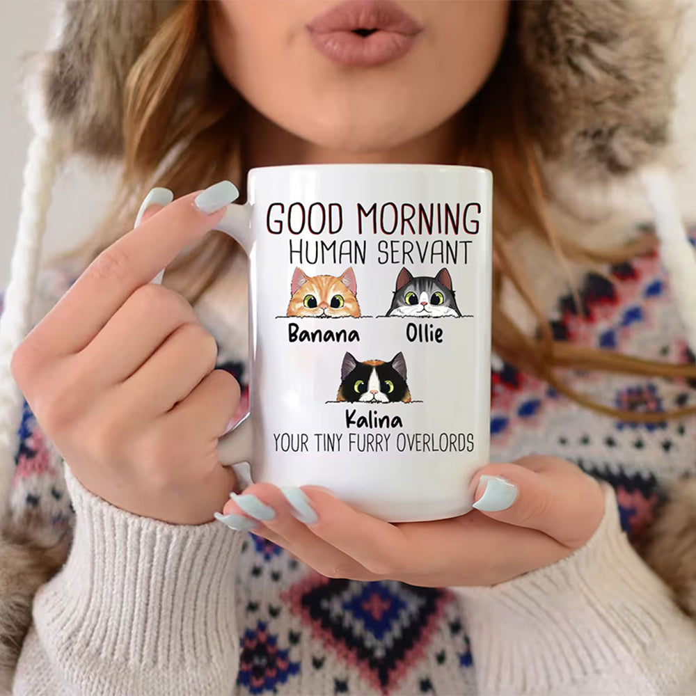 Customized Cartoon Dog Cat Face Mug – Personalized Birthday & Christmas Gift for Pet Lovers