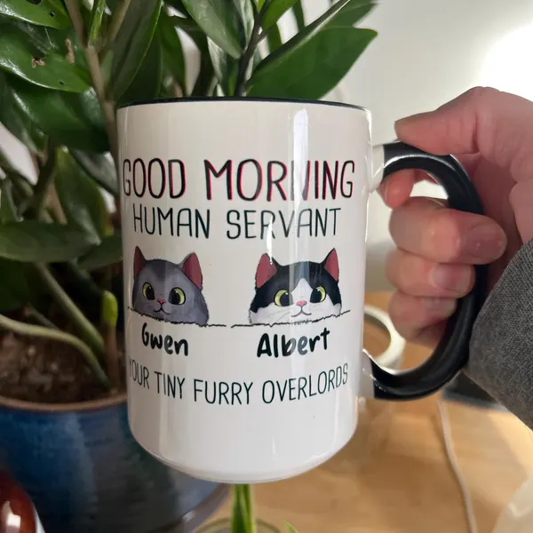 Customized Cartoon Dog Cat Face Mug – Personalized Birthday & Christmas Gift for Pet Lovers