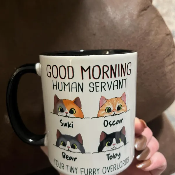 Customized Cartoon Dog Cat Face Mug – Personalized Birthday & Christmas Gift for Pet Lovers