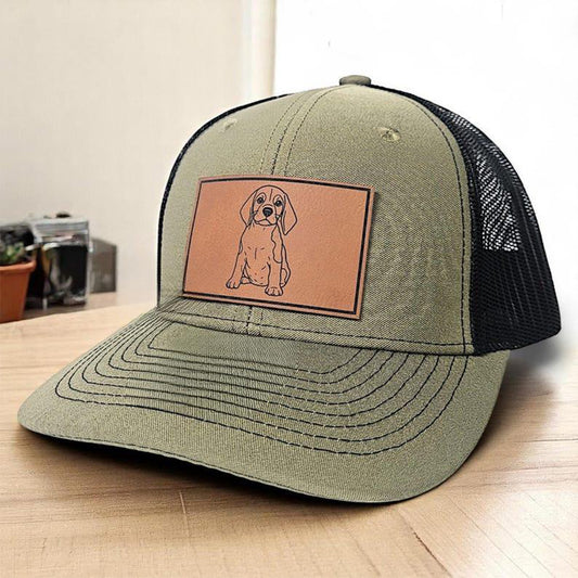 Personalisiertes HaustierPortrait Leder Patch Mütze Baseballmütze für Tierliebhaber