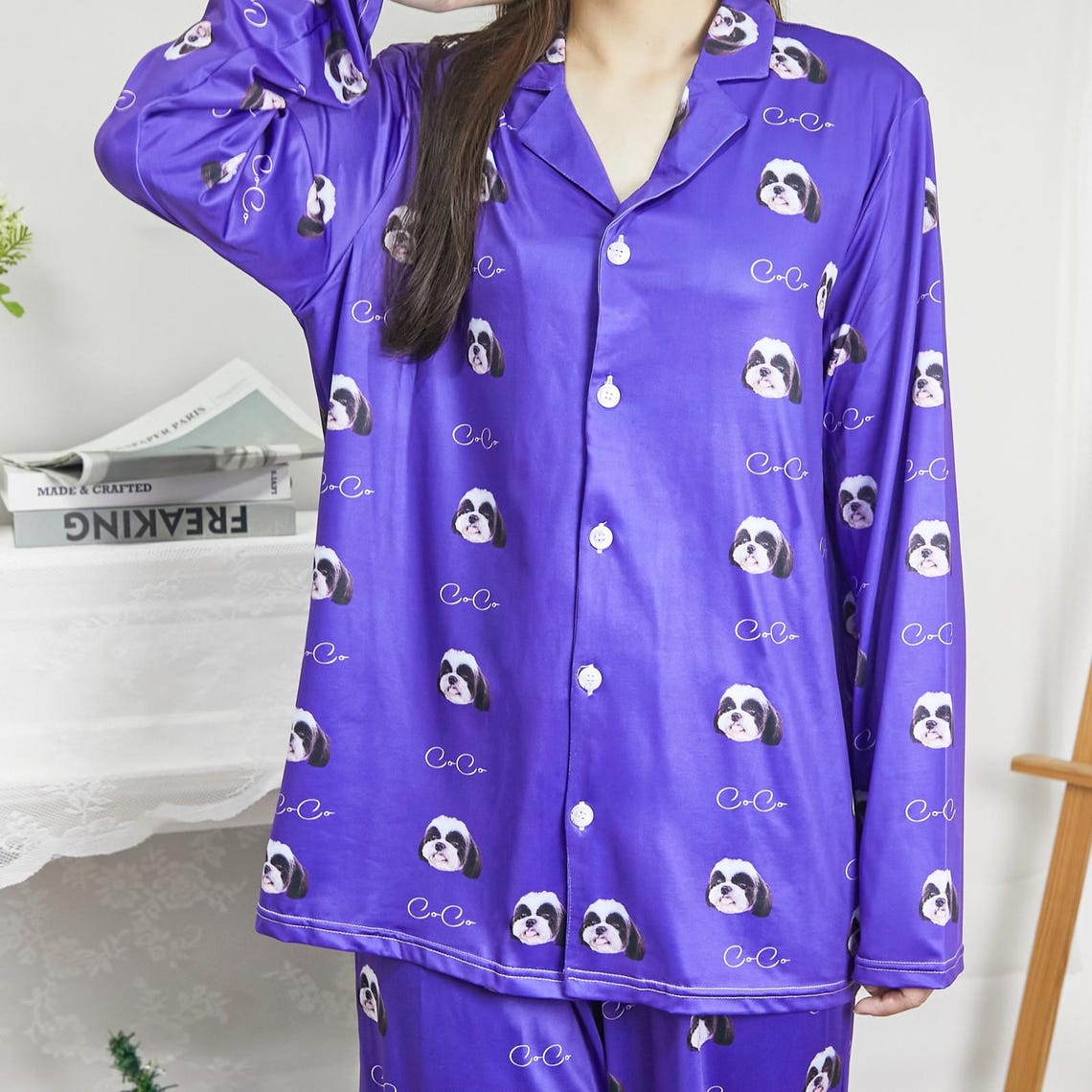 Custom Pet Face Pajamas Set Christmas Gift For Pet Lovers