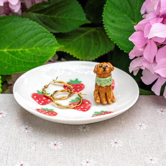 Custom Dog Cat Figurine Jewelry Dish Gift For Pet Parents Dog Mom/Dad Chrismas Keepsake Gift