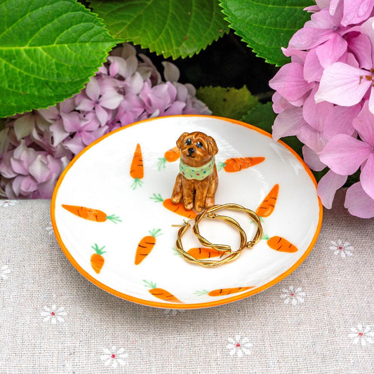 Custom Dog Cat Figurine Jewelry Ring Dish Gift For Pet Lovers Chrismas Keepsake Gift