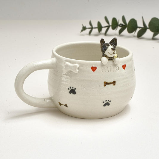 Personalized Pet Figure Mug with Name Birthday Christmas Keepsake Gift for Dog Cat Lovers
