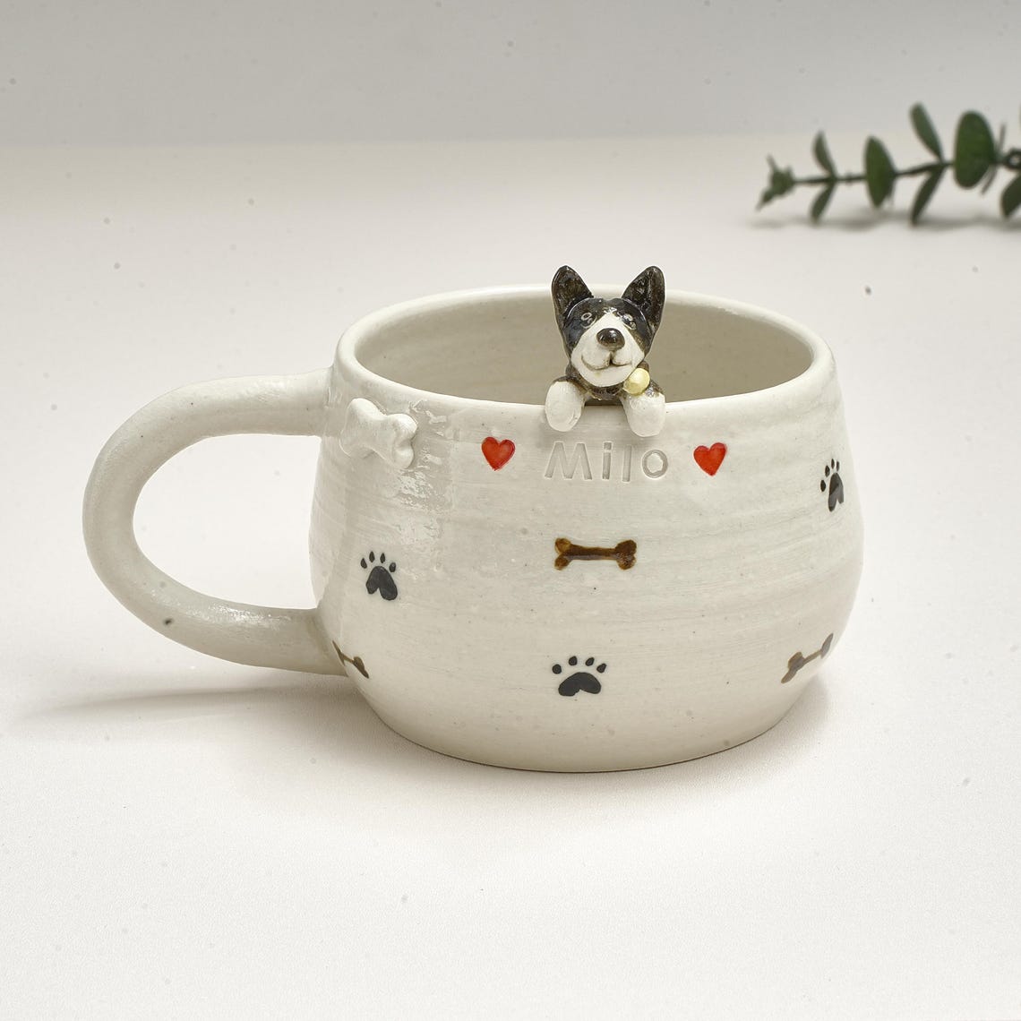 Personalized Pet Figure Mug with Name Birthday Christmas Keepsake Gift for Dog Cat Lovers
