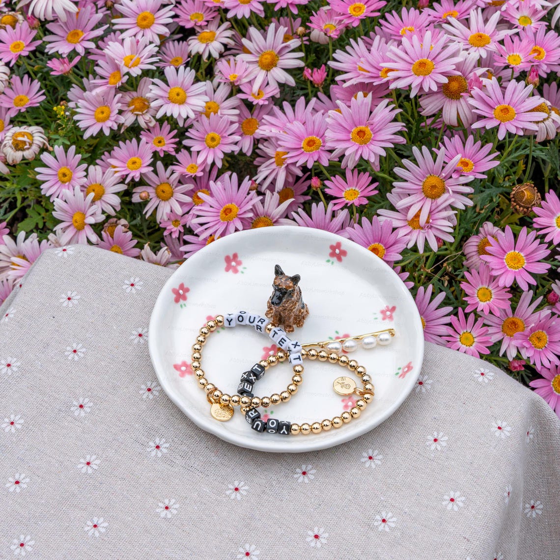 Custom Pet Figurine Jewelry Dish Christmas Keepsake Gift For Dog Cat Lovers