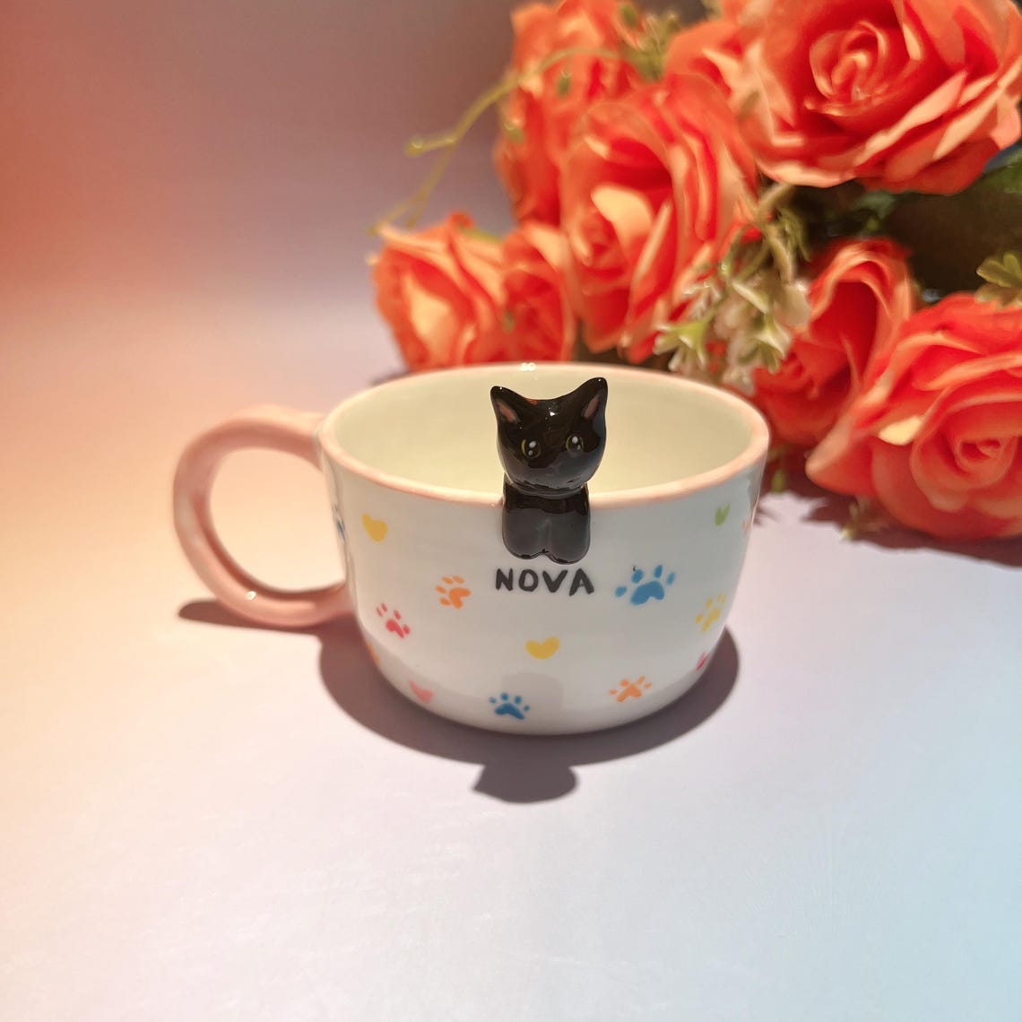 Personalized Pet Figure Mug Birthday Christmas Keepsake Gift for Dog Cat Lovers