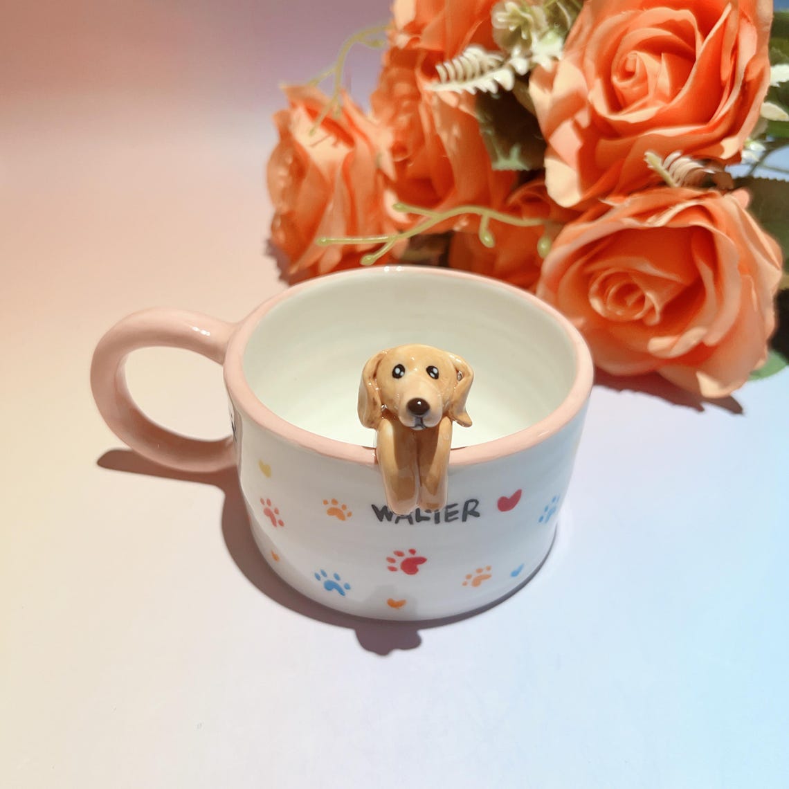 Personalized Pet Figure Mug Birthday Christmas Keepsake Gift for Dog Cat Lovers