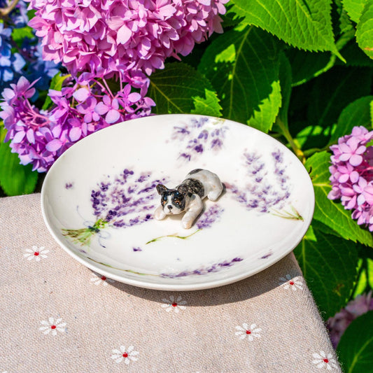 Handmade Custom Dog Cat Figurine Ceramic Jewelry Dish Unique Gift For Pet Lovers
