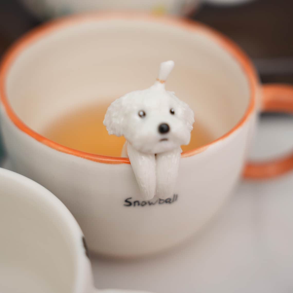 Custom Pet Figurine Mug with Name – Handmade Cat & Dog Ceramic Mug Christmas Keepsake Gift for Pet Lovers