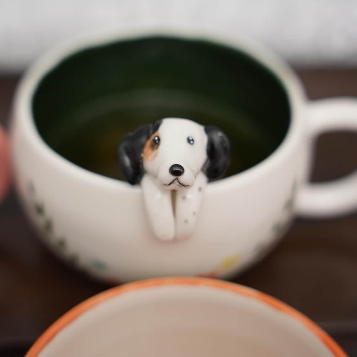 Custom Pet Figurine Mug with Name – Handmade Cat & Dog Ceramic Mug Christmas Keepsake Gift for Pet Lovers