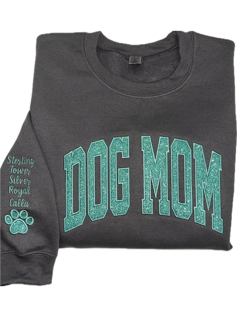 Personalisiertes Hundemama-Sweatshirt mit Kosenamen auf dem Ärmel, Geschenk für Tierliebhaber