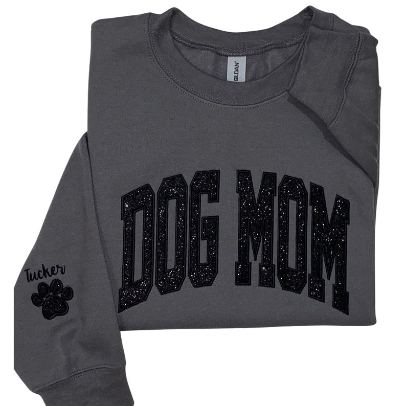 Personalisiertes Hundemama-Sweatshirt mit Kosenamen auf dem Ärmel, Geschenk für Tierliebhaber