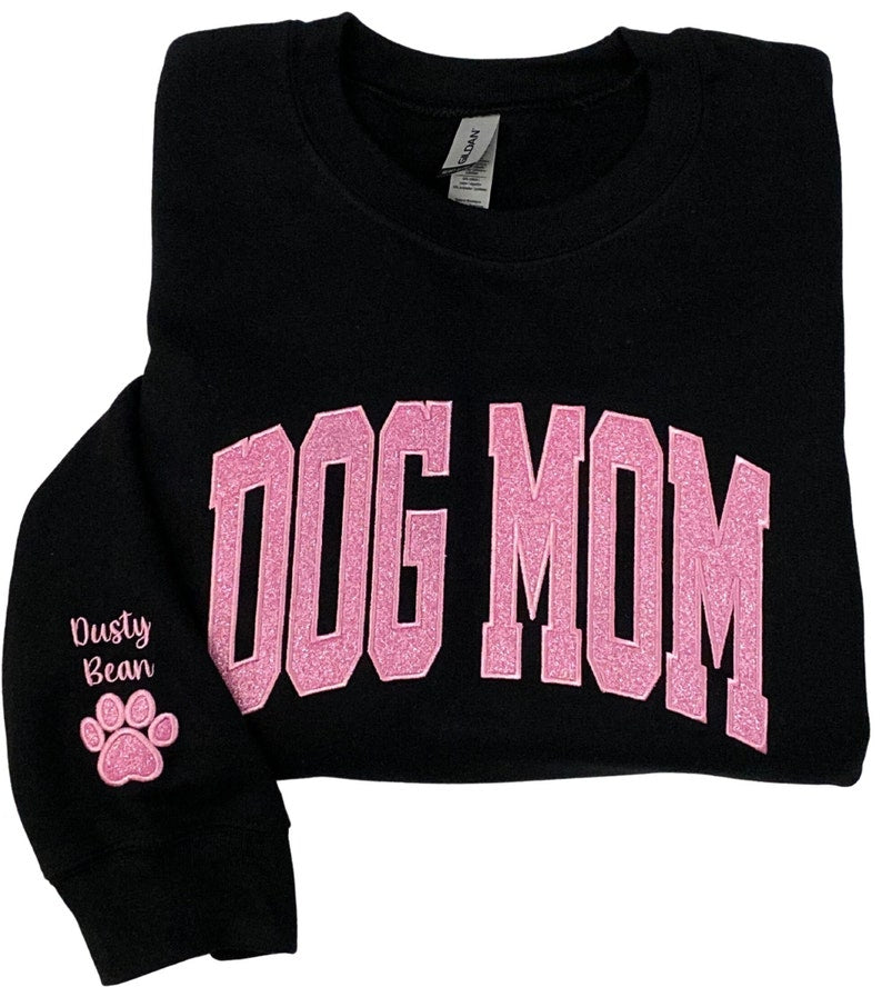 Personalisiertes Hundemama-Sweatshirt mit Kosenamen auf dem Ärmel, Geschenk für Tierliebhaber