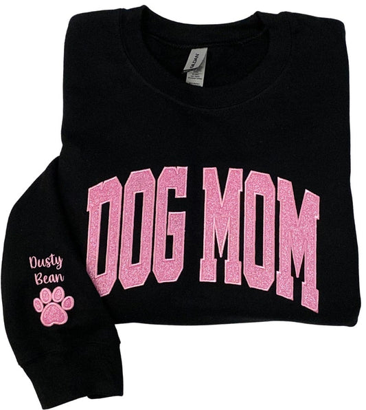 Personalisiertes Hundemama-Sweatshirt mit Kosenamen auf dem Ärmel, Geschenk für Tierliebhaber