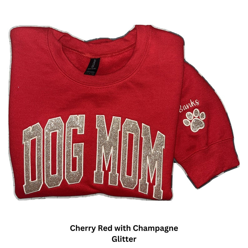 Personalisiertes Hundemama-Sweatshirt mit Kosenamen auf dem Ärmel, Geschenk für Tierliebhaber