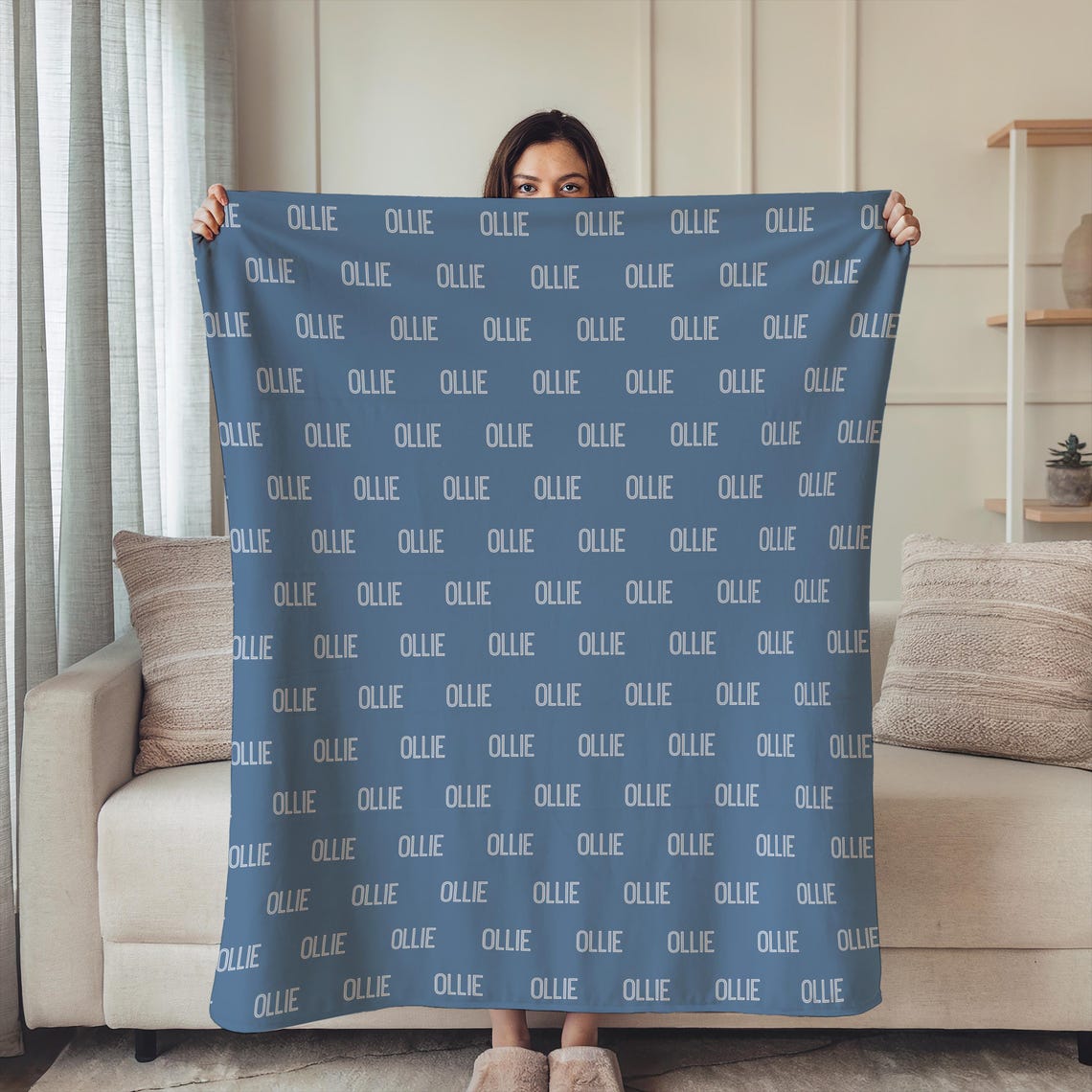 Personalized Dog Name Blanket – Custom Pet Name Blanket Puppy Name Blanket New Dog Gift Personalized Gift for Dog Lovers
