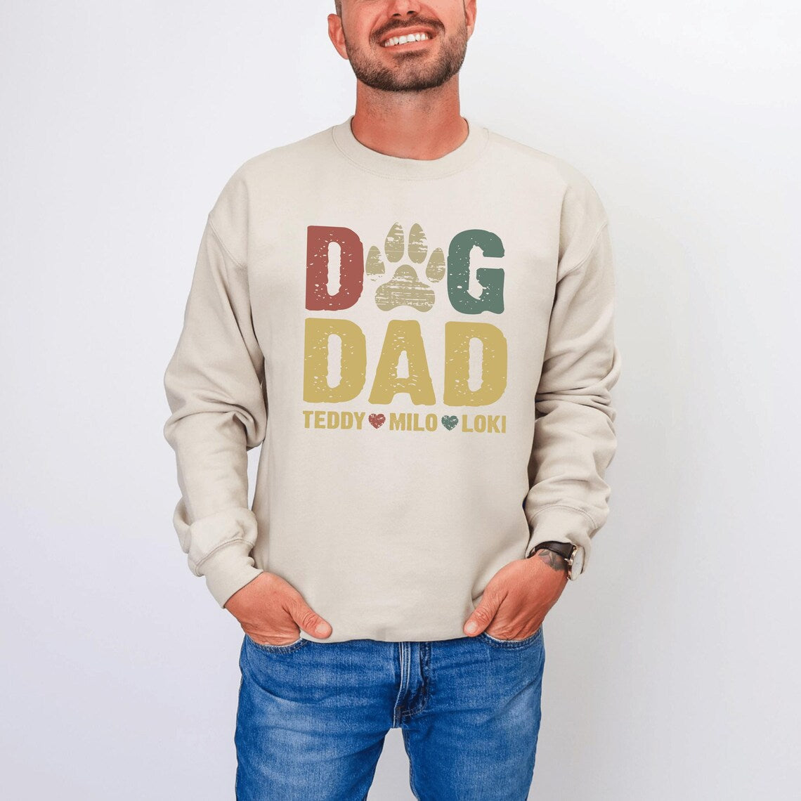 Sudadera personalizada con el rostro y el nombre de tu mascota, regalo para amantes de las mascotas
