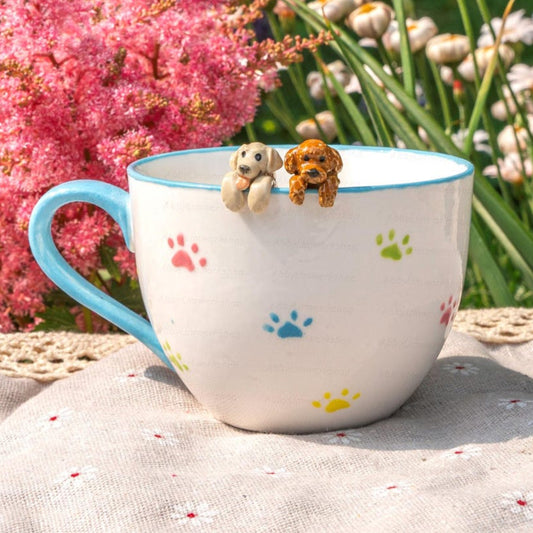 Custom Pet Figurine Mug with Name – Handmade Cat & Dog Ceramic Mug Christmas Keepsake Gift for Pet Lovers