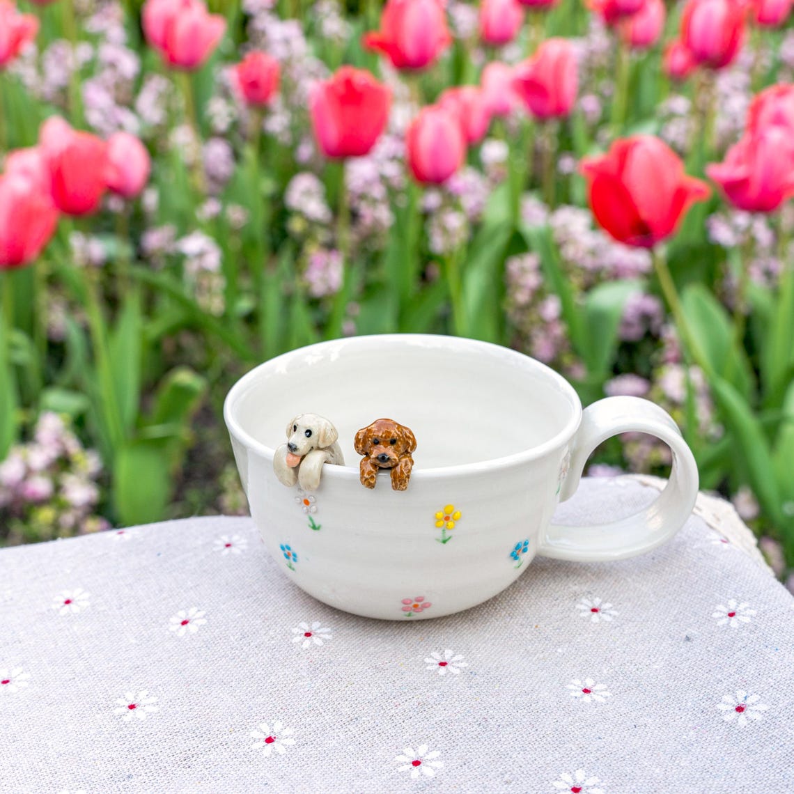 Personalized Pet Figure Mug Birthday Christmas Keepsake Gift for Dog Cat Lovers