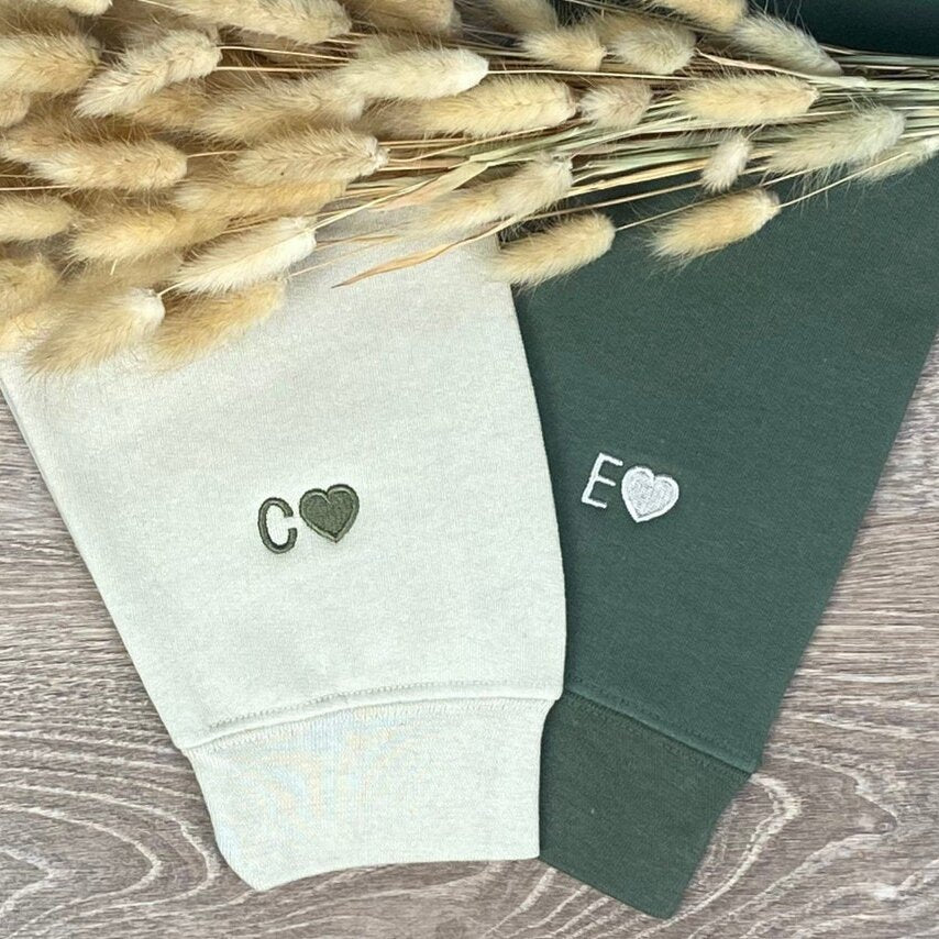 Personalisiertes, besticktes, passendes Kapuzenpullover mit römischen Ziffern, Valentinstags-Paargeschenke