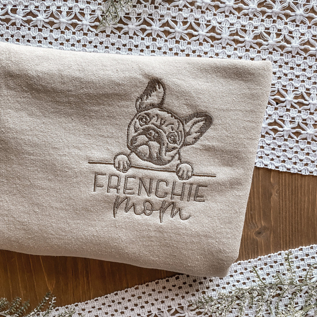 Sudadera con capucha bordada para mamá de perro con retrato de mascota y nombres de mascotas, regalo para amantes de las mascotas