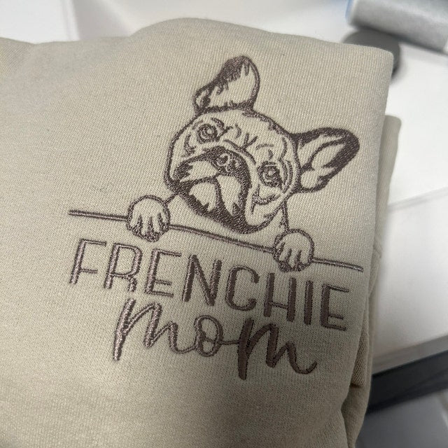 Sudadera con capucha bordada para mamá de perro con retrato de mascota y nombres de mascotas, regalo para amantes de las mascotas