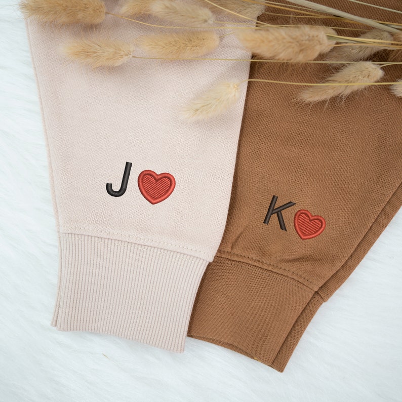 Custom Embroidered Couple Photo Portrait Matching Hoodie Sweatshirt Anniversary Valentines Day Couple Gifts