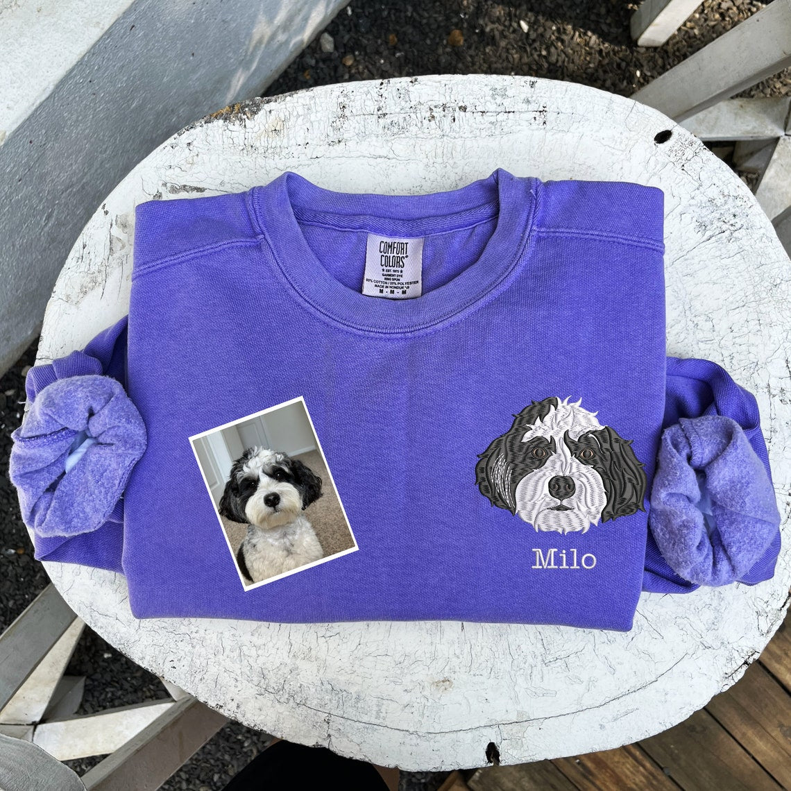 Sudadera con cuello redondo para mascotas bordada personalizada, regalos de amor para amantes de las mascotas
