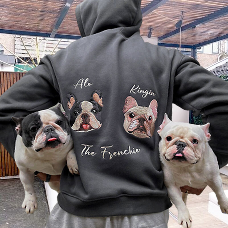 Sudadera con cuello redondo para mascotas bordada personalizada, regalos de amor para amantes de las mascotas