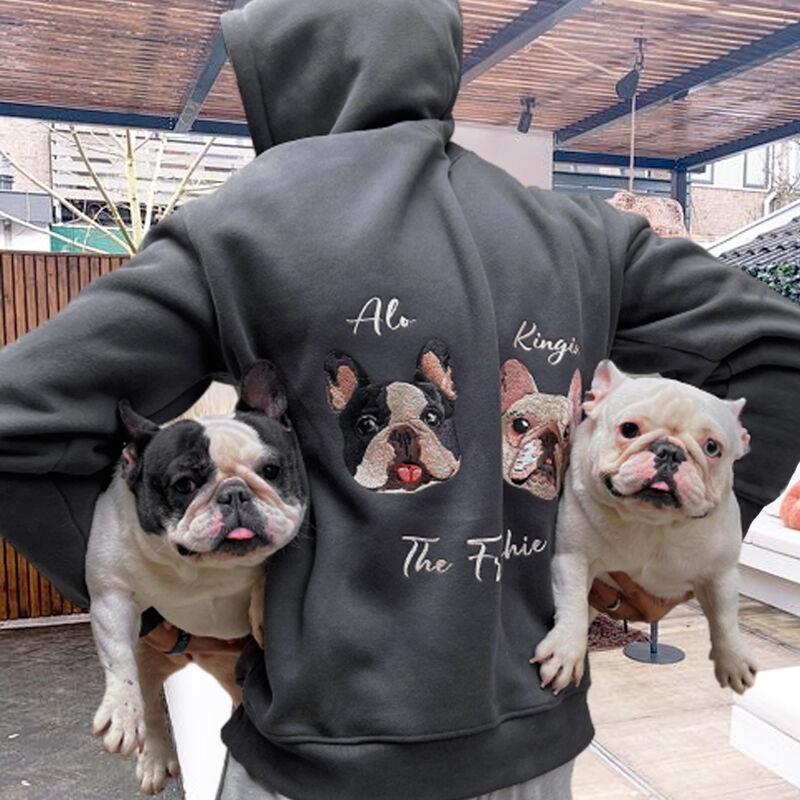 Sudadera con cuello redondo para mascotas bordada personalizada, regalos de amor para amantes de las mascotas