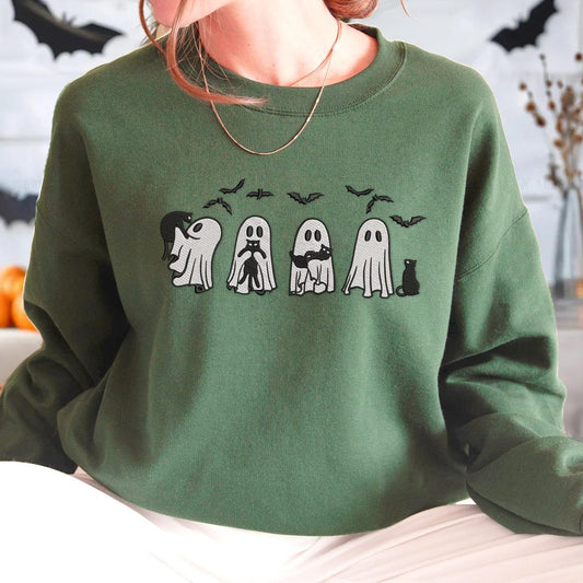 Sweat-shirt chat noir d'Halloween, sweat à capuche saison effrayante, cadeau d'Halloween pour les amoureux des animaux