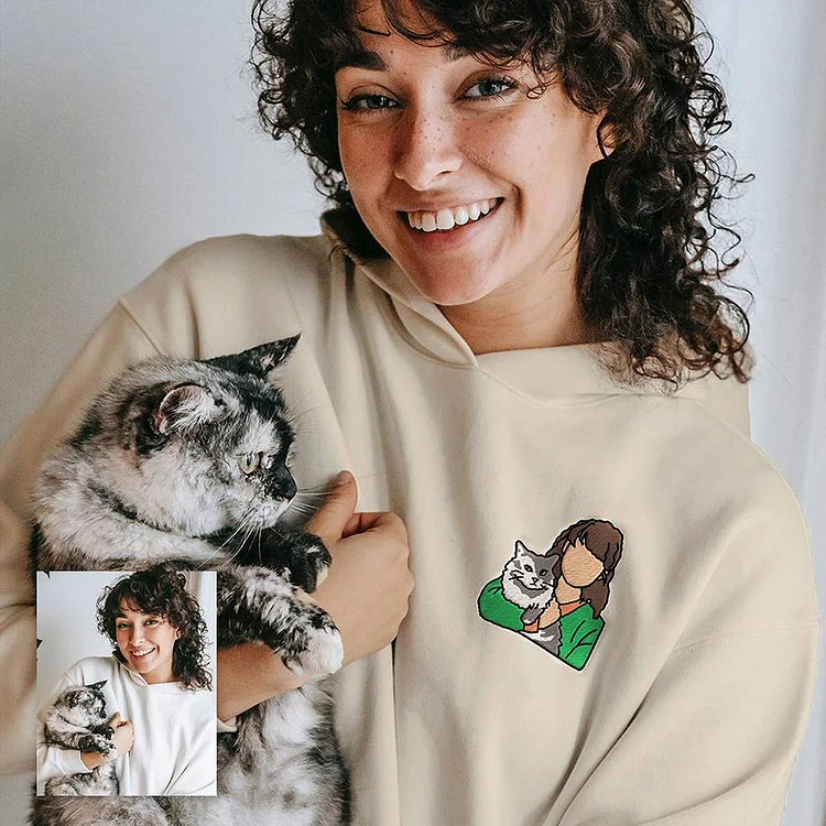 Individuell besticktes Haustier-Sweatshirt mit Rundhalsausschnitt, Liebesgeschenke für Haustierliebhaber